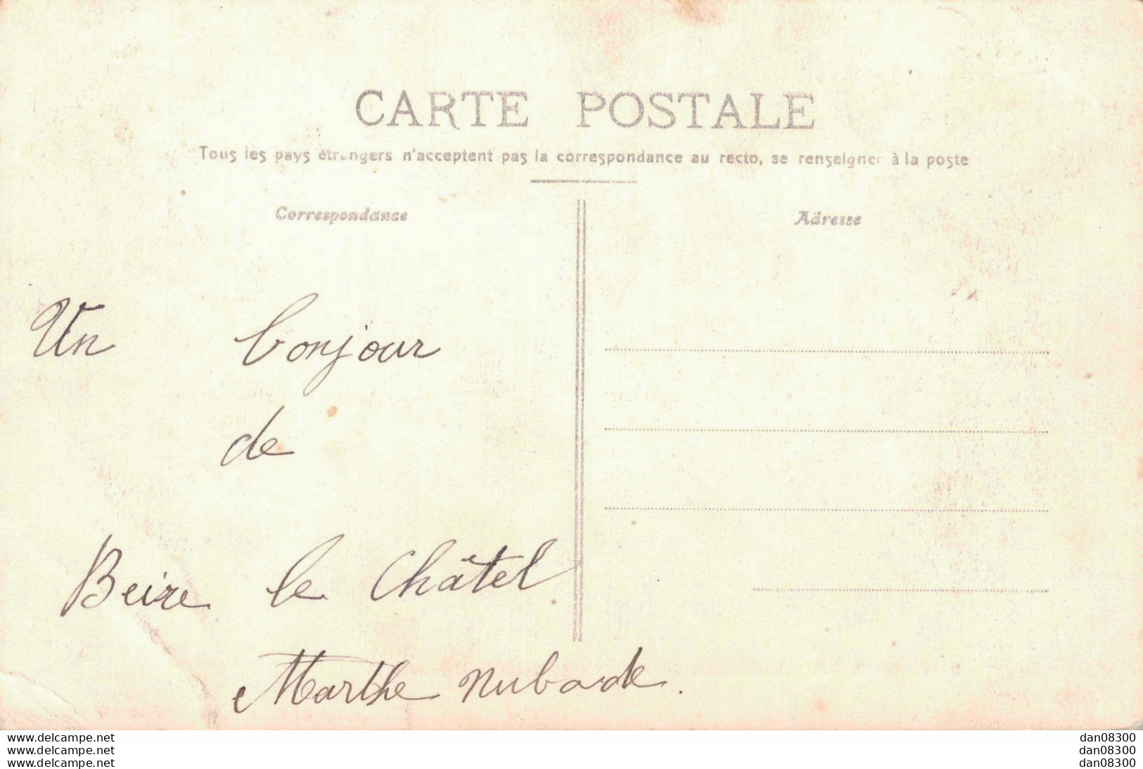 21 BEIRE LE CHATEL INONDATIONS DE 1910 LA RUE BASSE LE 21 JANVIER - Other & Unclassified