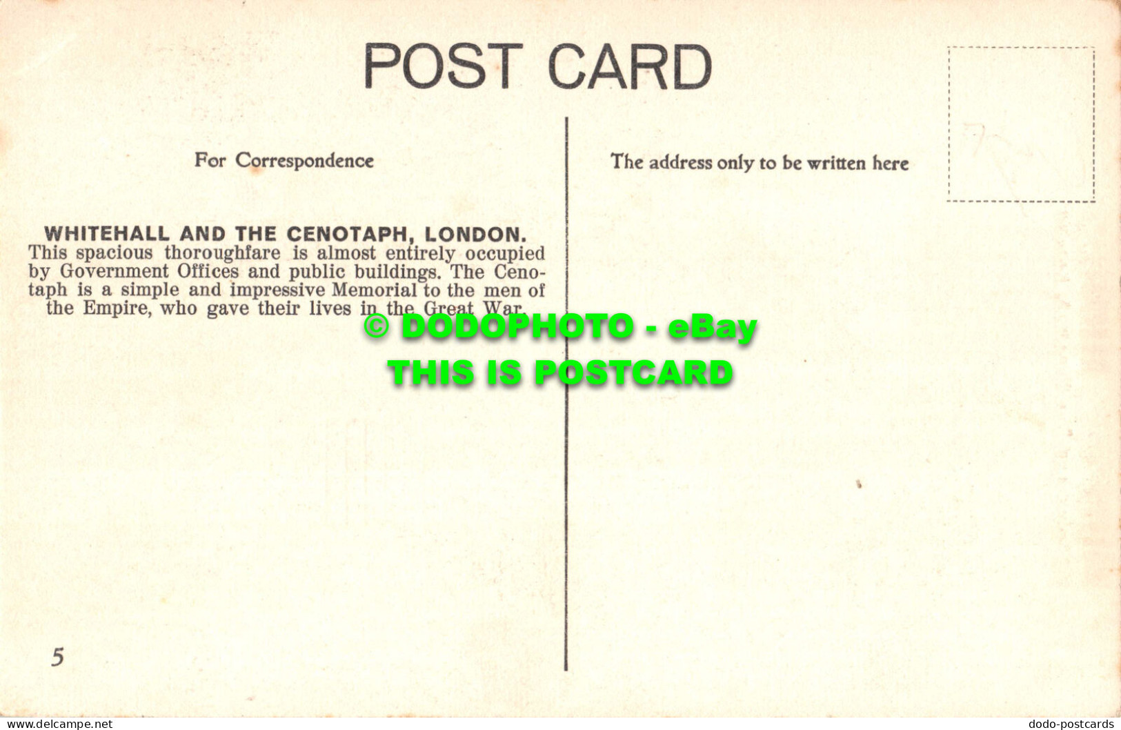 R546389 London. Whitehall And The Cenotaph - Other & Unclassified