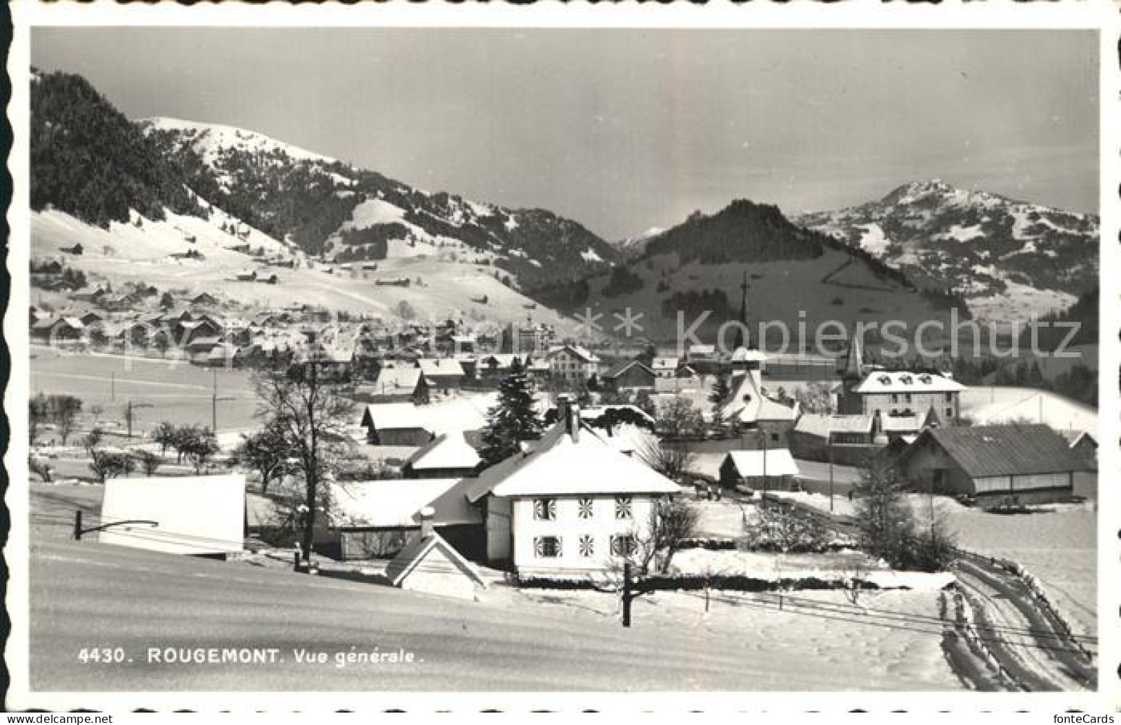 12397321 Rougemont Pays-d Enhaut Vue Generale En Hiver Alpes Rougemont - Sonstige & Ohne Zuordnung