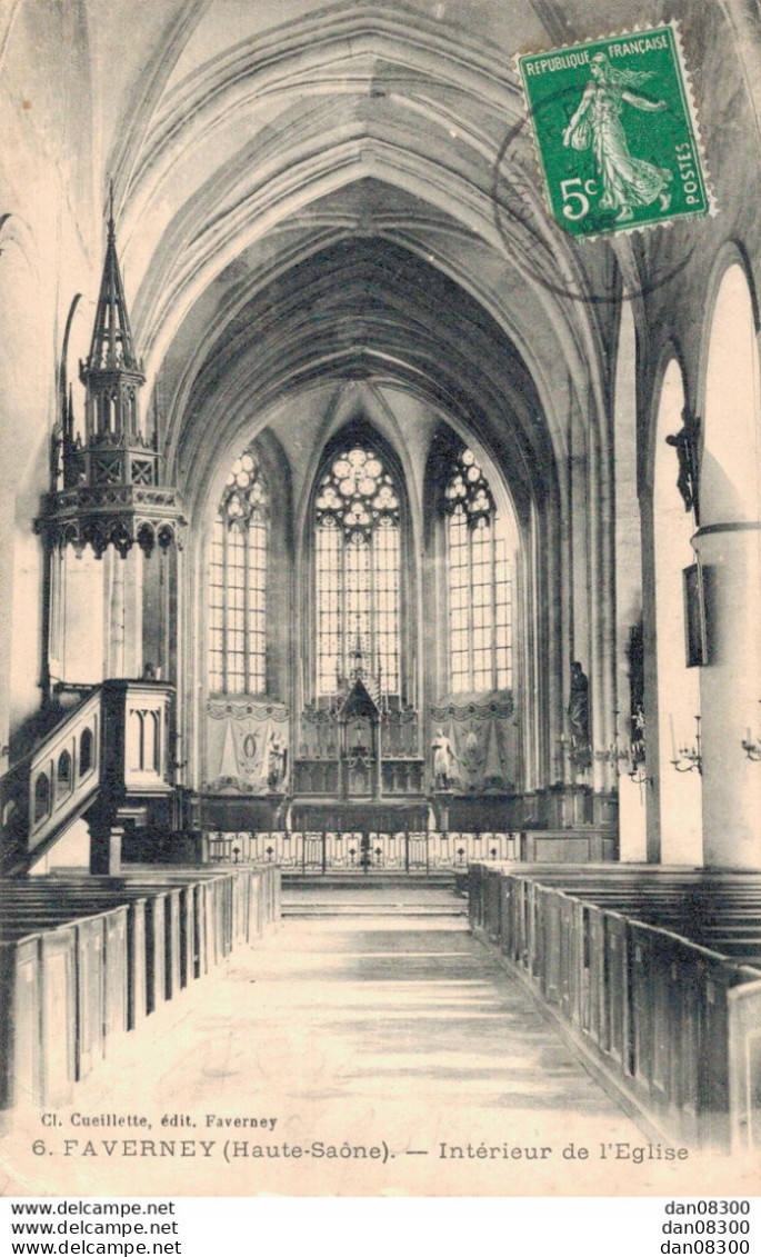 70 FAVERNEY INTERIEUR DE L'EGLISE - Andere & Zonder Classificatie