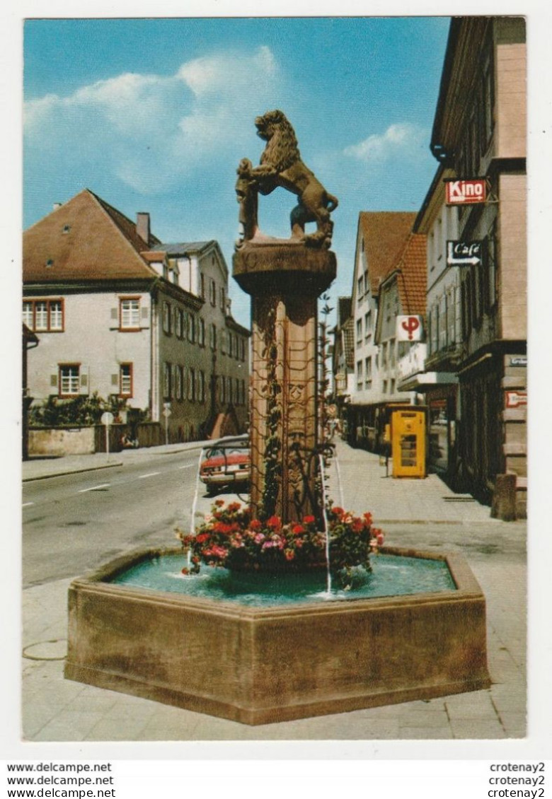OBERKIRCH Im Schwarzwald N°7602 Hauptsrasse En 1982 Fontaine Statue Lion Café PUB KINO Auto - Oberkirch