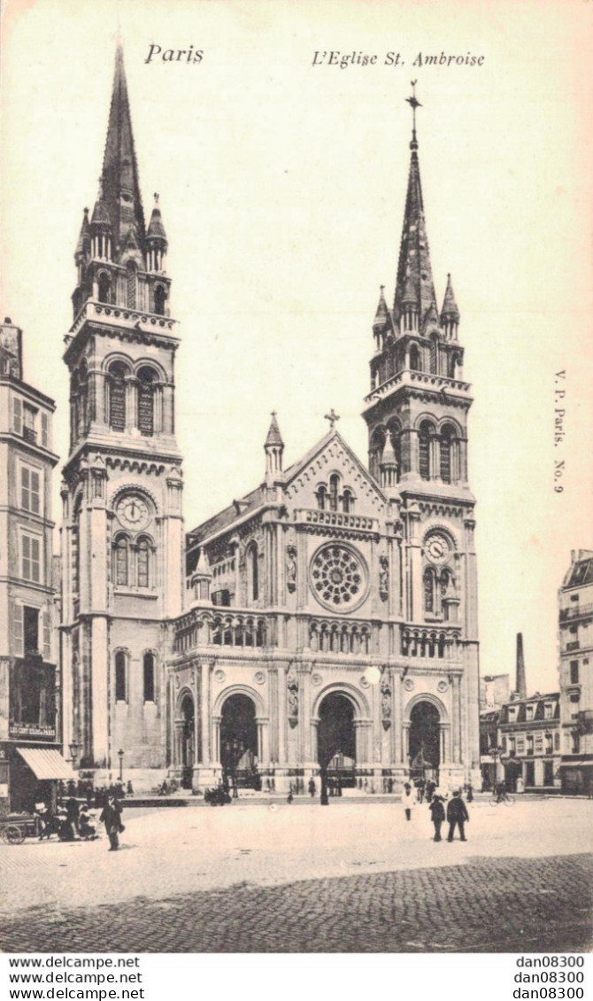 75 PARIS L'EGLISE QAINT AMBROISE - Kerken
