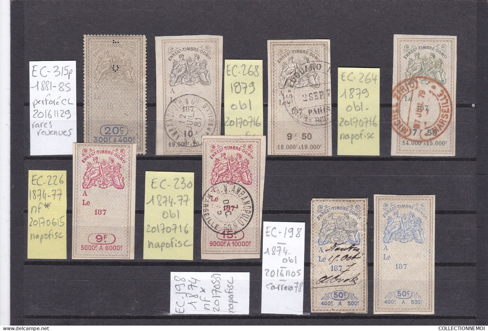 Petit LOT DE TIMBRES D' Effets De Commerces NEUFS Et OBLITERES ,groupe Allegorique - Timbres