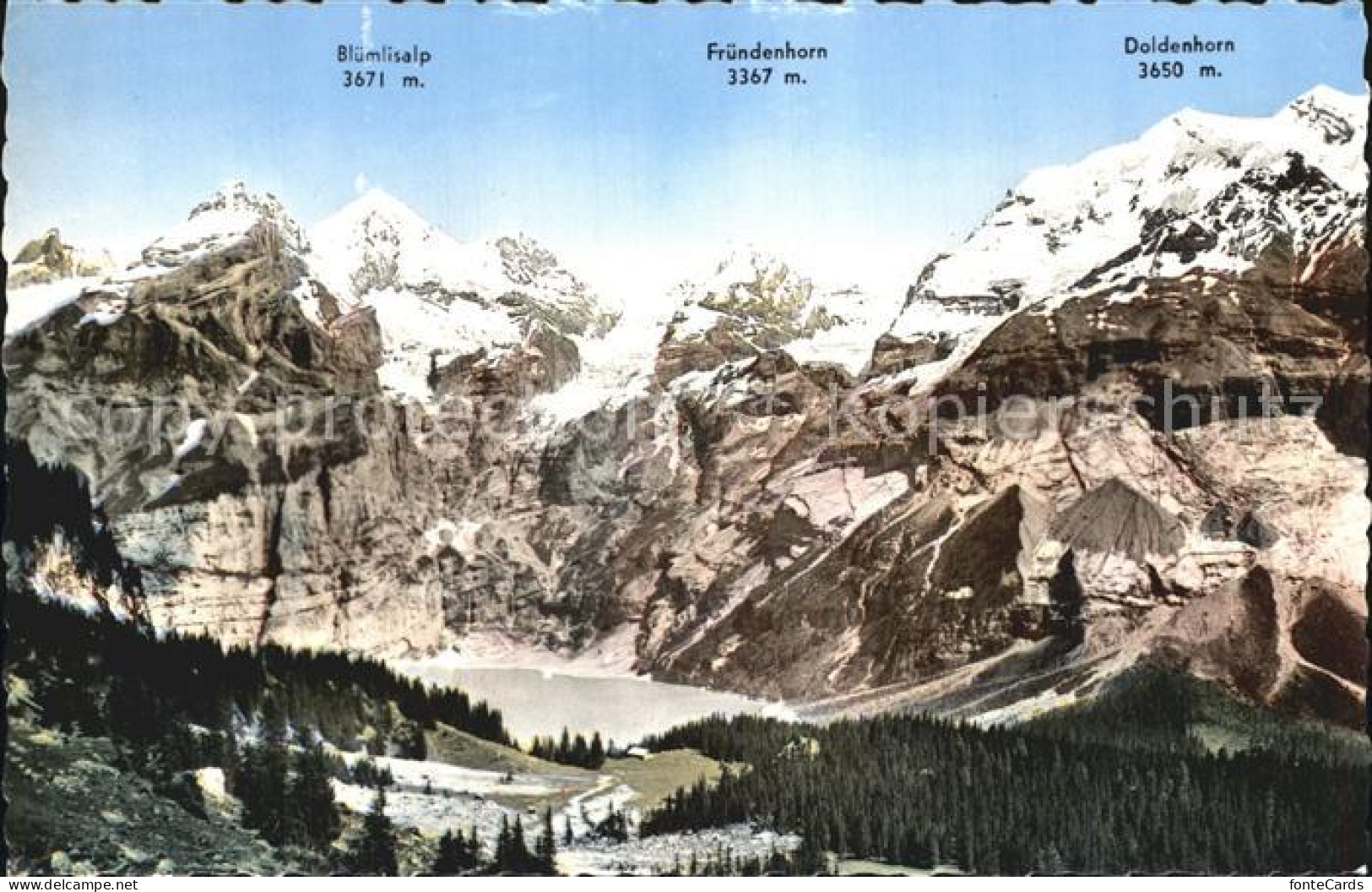 12396934 Oeschinensee Mit Bluemlisalp Fruendenhorn Doldenhorn Oeschinensee - Sonstige & Ohne Zuordnung