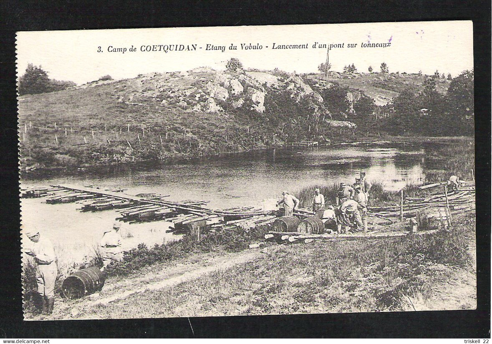 Camp De Coetquidan - Lancement D'un Pont Sur Tonneaux - Autres & Non Classés