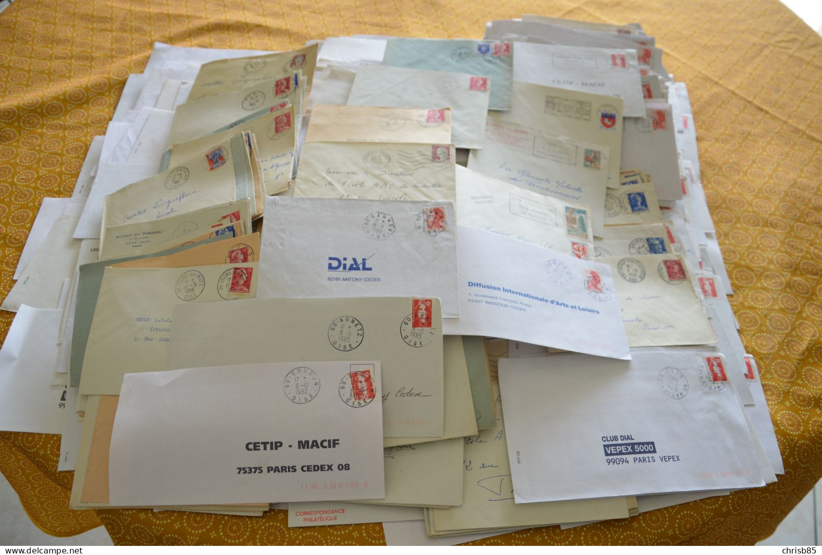 Lot Années 1950 1990 Oblitérations Département De L  OISE 60 Environ 1500 Enveloppes Entières - Bolli Manuali