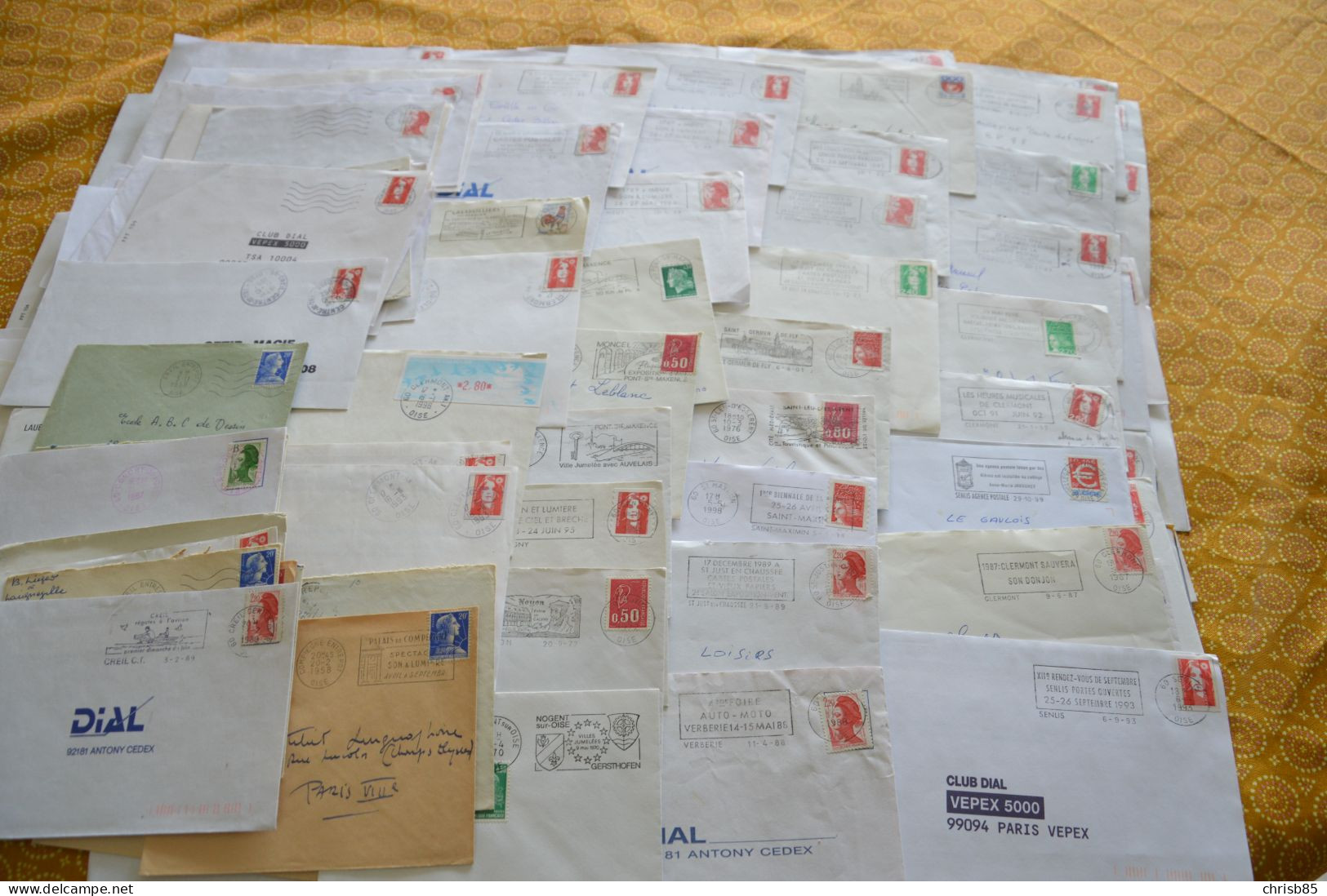 Lot Années 1950 1990 Oblitérations Département De L  OISE 60 Environ 1500 Enveloppes Entières - Handstempel