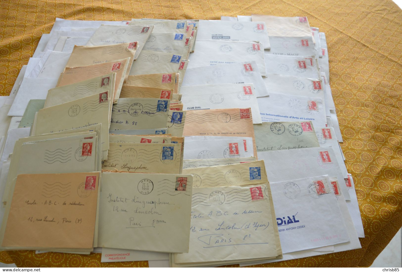 Lot années 1950 1990 oblitérations Département de l  OISE 60 environ 1500 Enveloppes entières