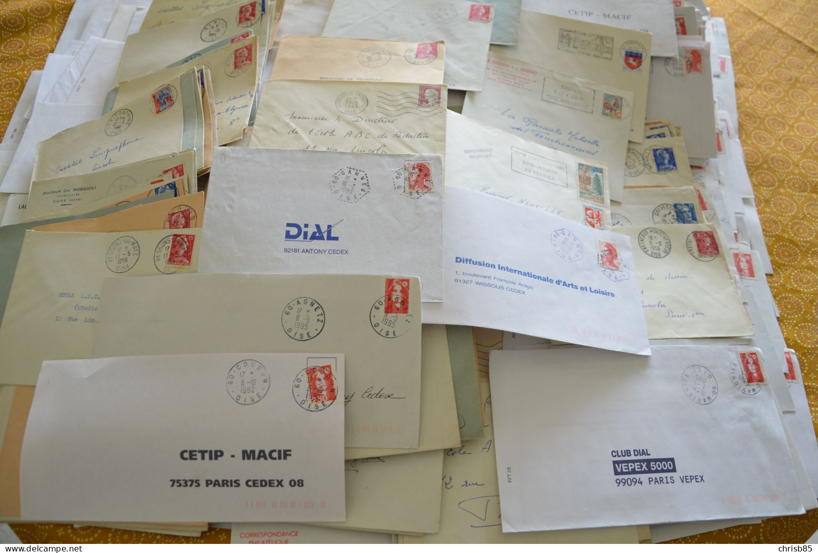 Lot années 1950 1990 oblitérations Département de l  OISE 60 environ 1500 Enveloppes entières