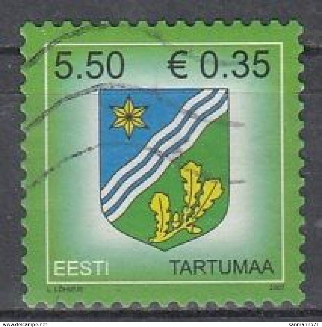 ESTONIA 590,used,falc Hinged - Ohne Zuordnung