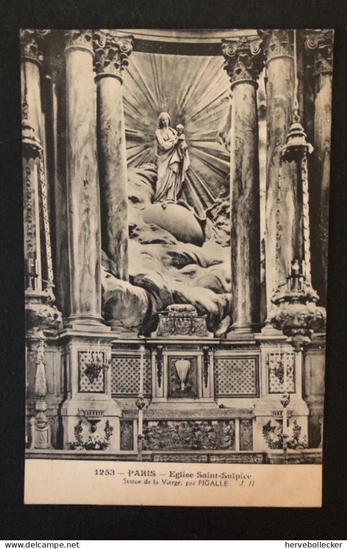 Paris -  Église Saint Sulpice - Statue De La Vierge Par Pigalle - 75 - Eglises