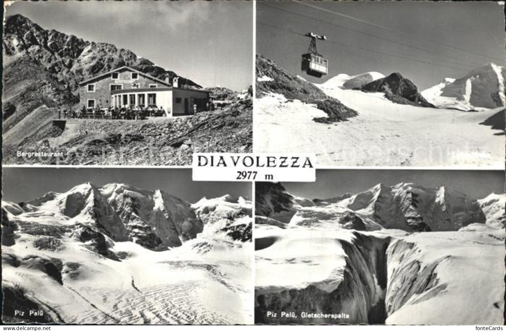 12395608 Diavolezza Bergrestaurant Piz Palue Gletscherspalte Diavolezza - Autres & Non Classés