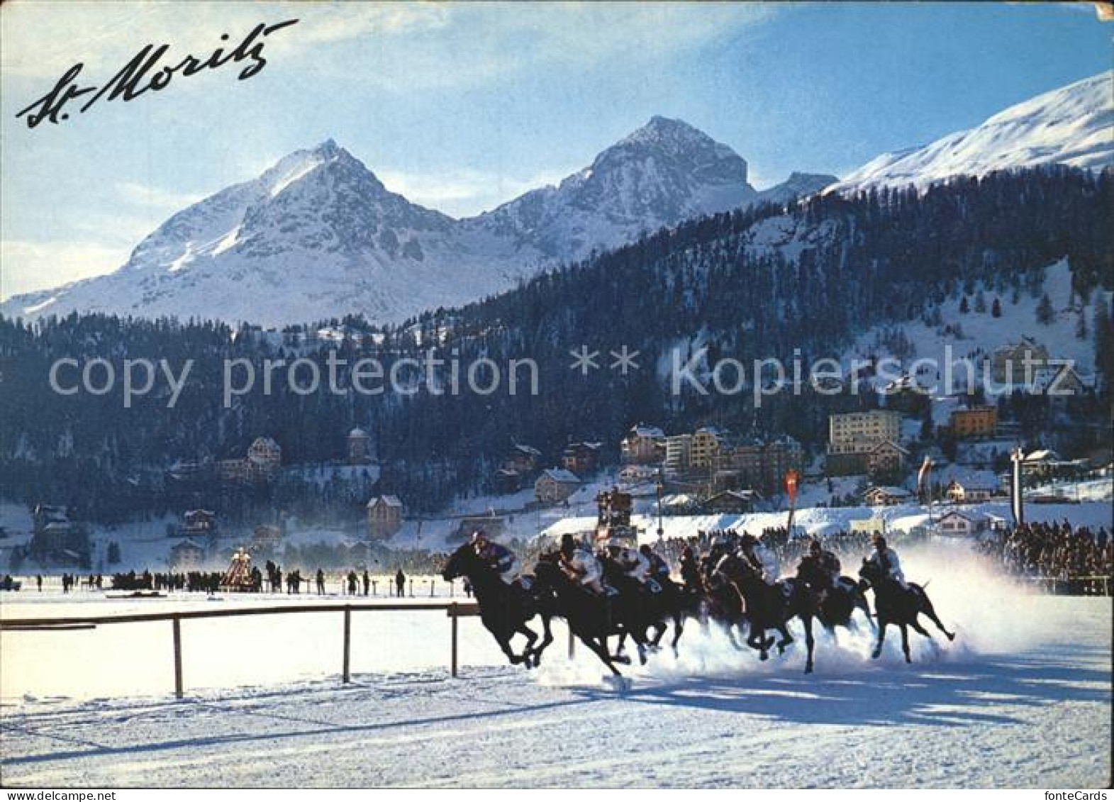 12394748 St Moritz GR Internationales Pferderennen Moritzersee Wintersportplatz  - Other & Unclassified