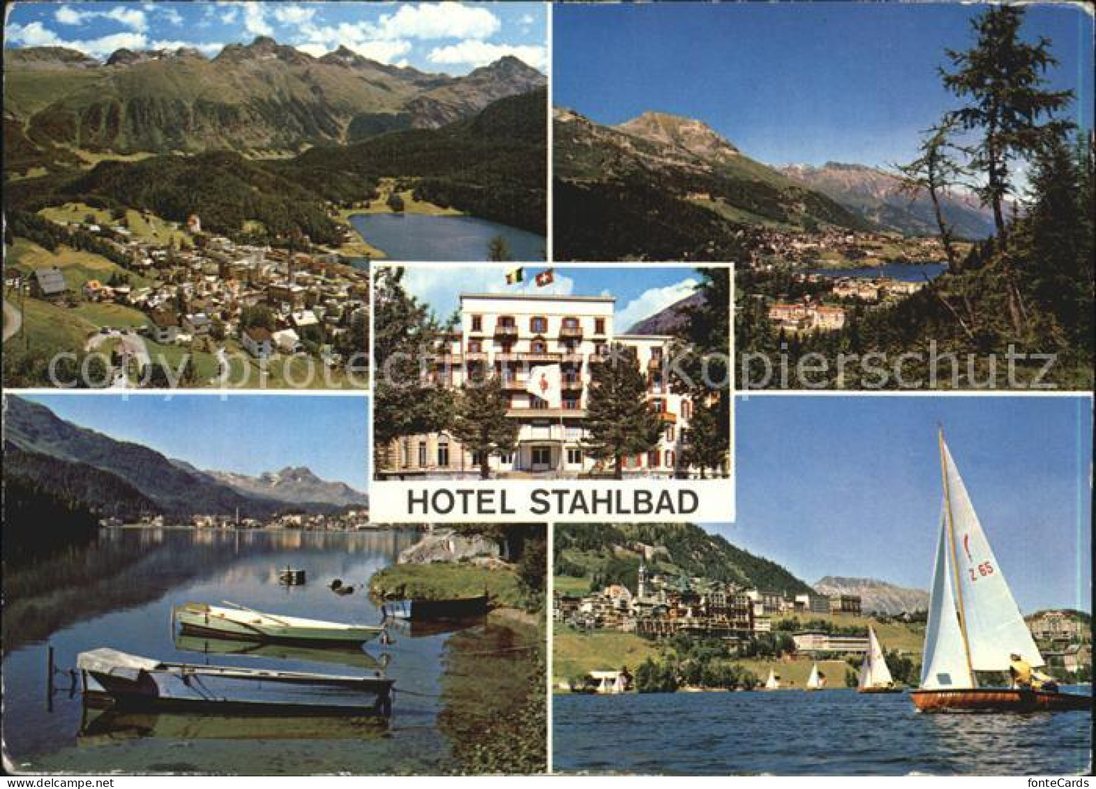 12393243 St Moritz GR Total Panorama Bootsliegeplatz Hotel Stahlbad St. Moritz - Autres & Non Classés
