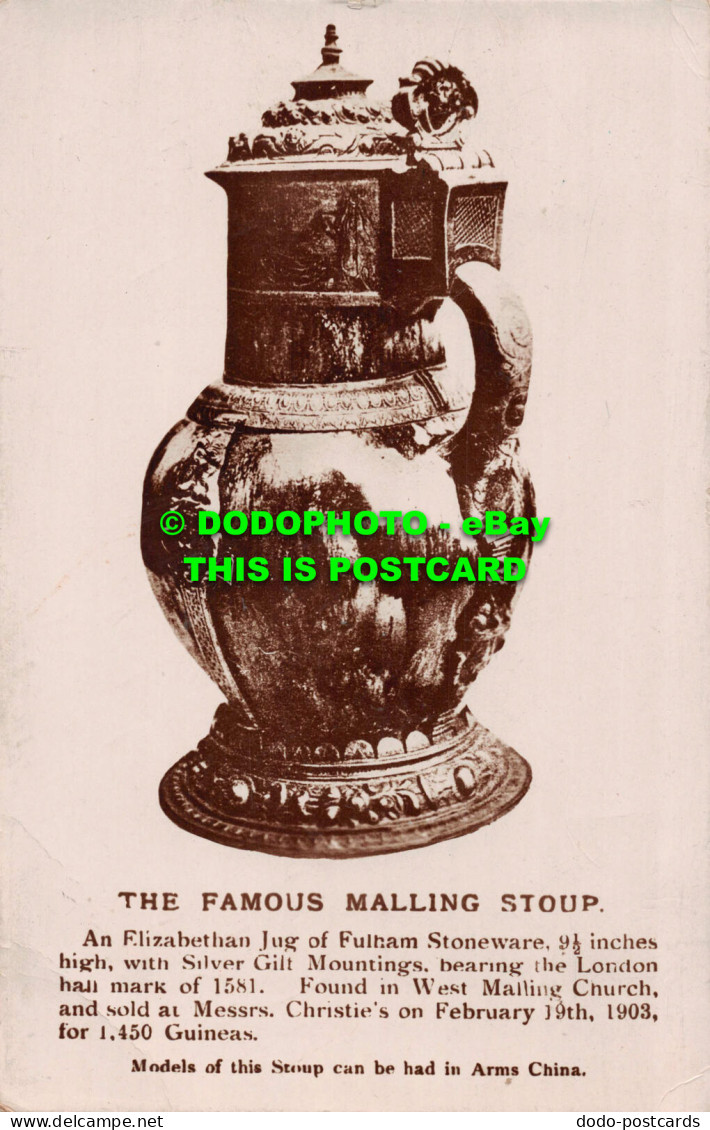 R546508 The Famous Malling Stoup. Models Of This Stoup Can Be Had In Arms China. - World