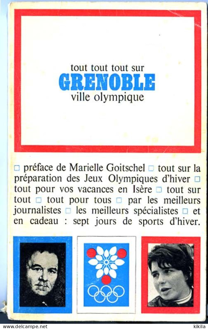 Livre "Tout Tout Tout Sur Grenoble Ville Olympique" En Annonce Des Xèmes Jeux Olympiques D'Hiver De Grenoble 1968 * - Libri