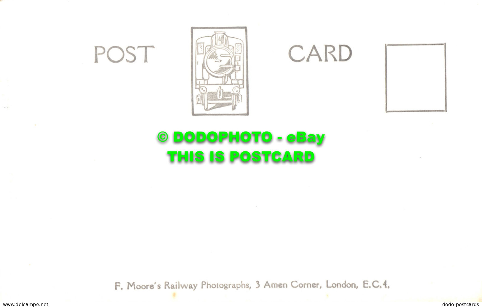 R546512 Locomotive. F. Moore Railway. Postcard - World