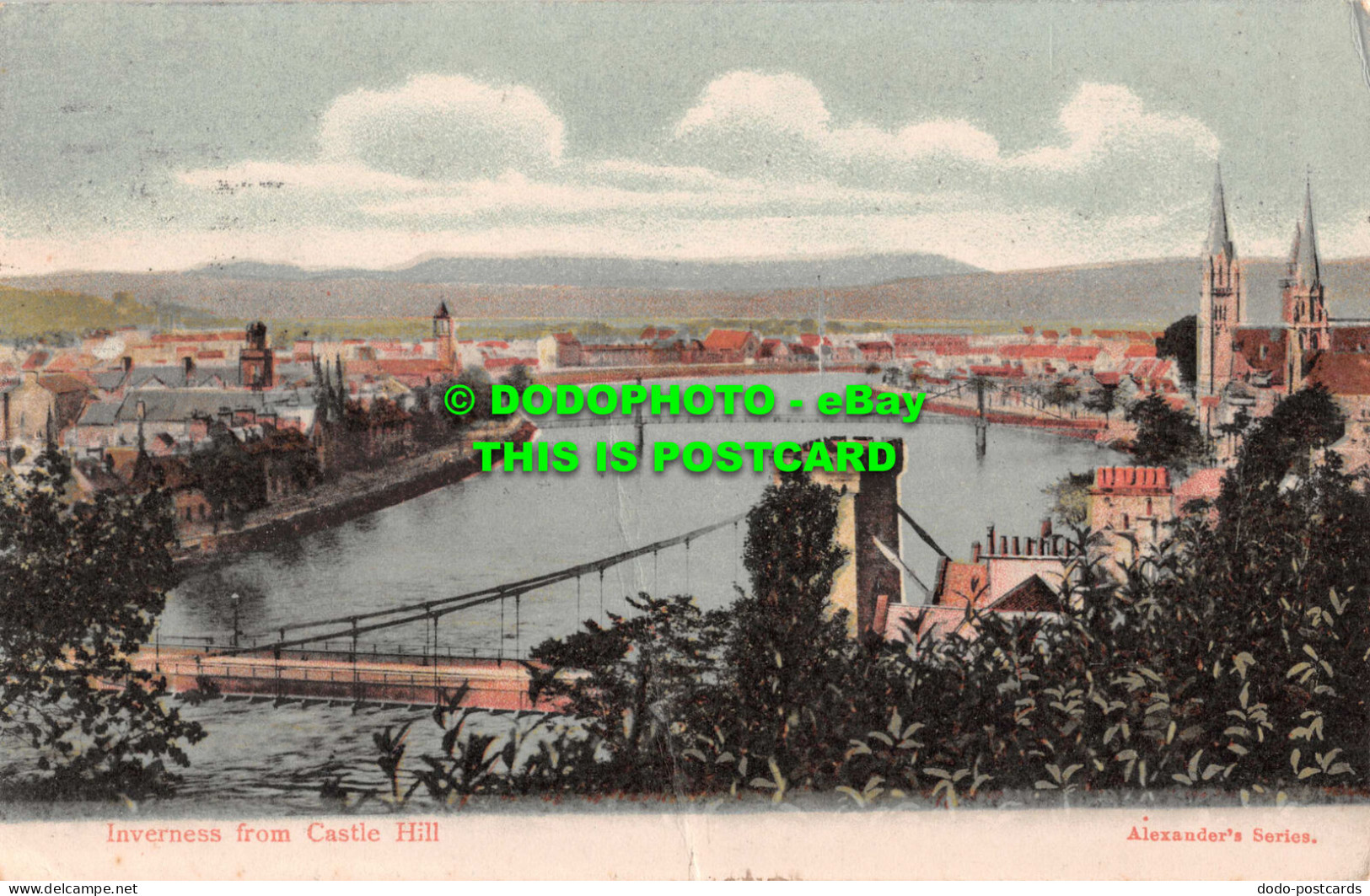 R546522 Inverness From Castle Hill. Alexander Book And News Agency. Alexander Se - World