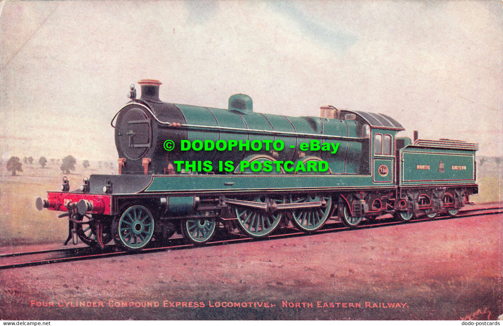 R546541 Four Cylinder Compound Express Locomotive. North Eastern Railway. No. 6. - World