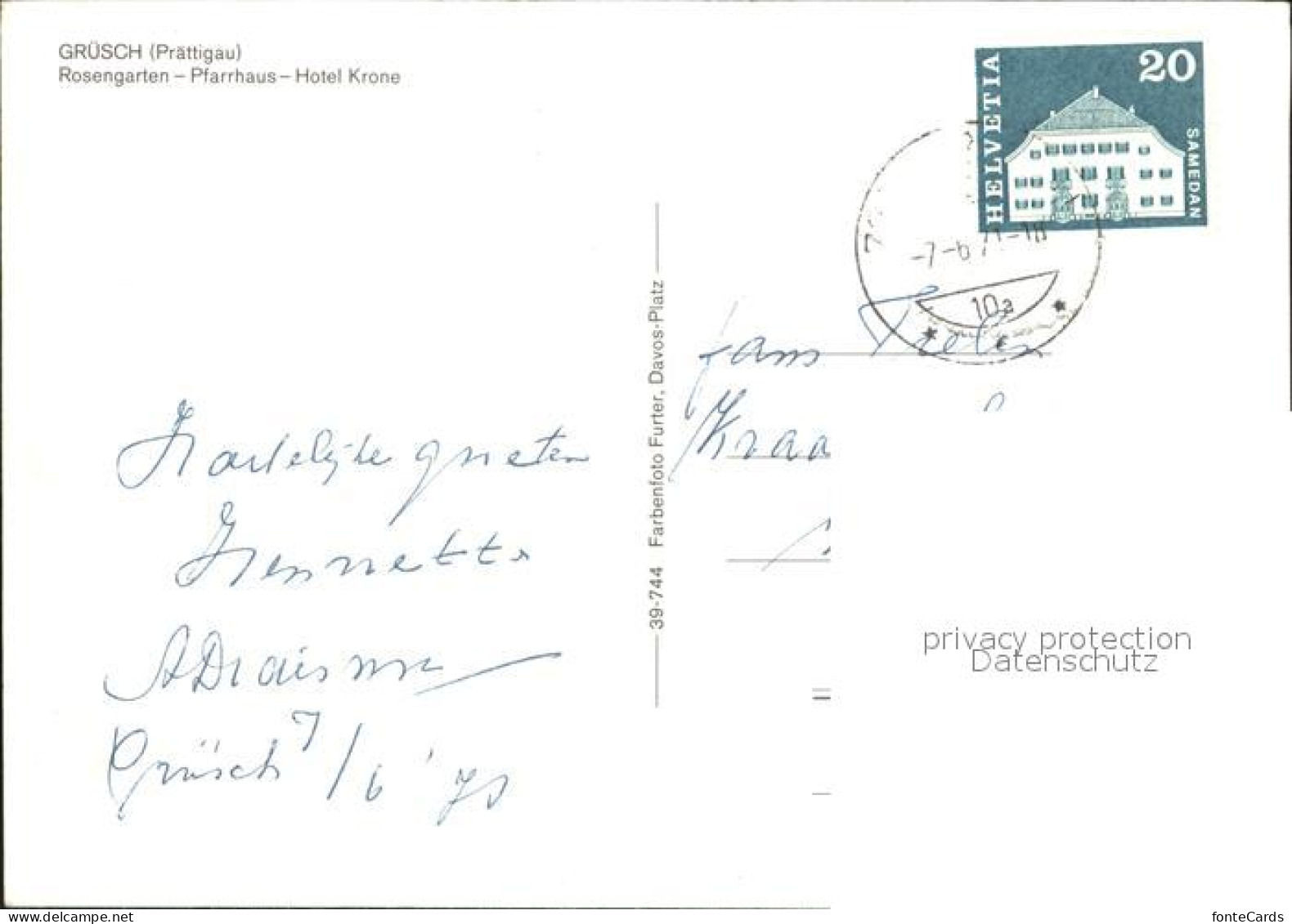 12389860 Gruesch Rosengarten Pfarrhaus Hotel Krone Gruesch - Other & Unclassified