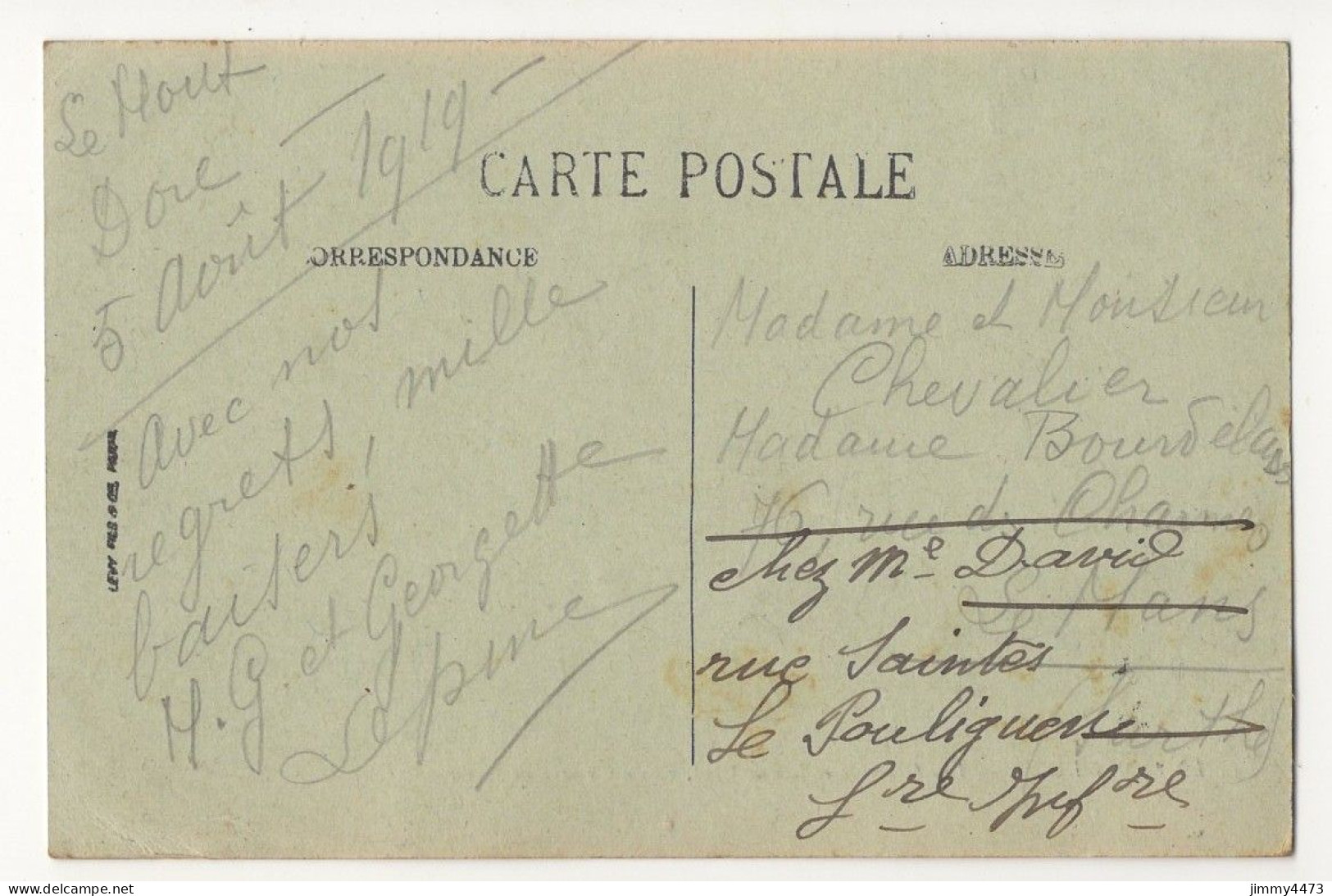 CPA - LE MONT-DORE En 1919 - Vue Générale Et Le Puy Gros, Vu Du Chemin De La Grande Cascade - N° 3 - Edit Lévy Fils - Le Mont Dore