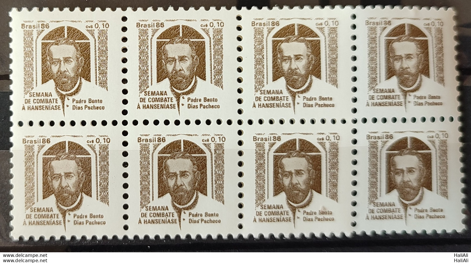 C 1538 Brazil Stamp Combat Against Hansen Hanseniasse Health Father Bento Religion 1986 H23 Octilha.jpg - Unused Stamps