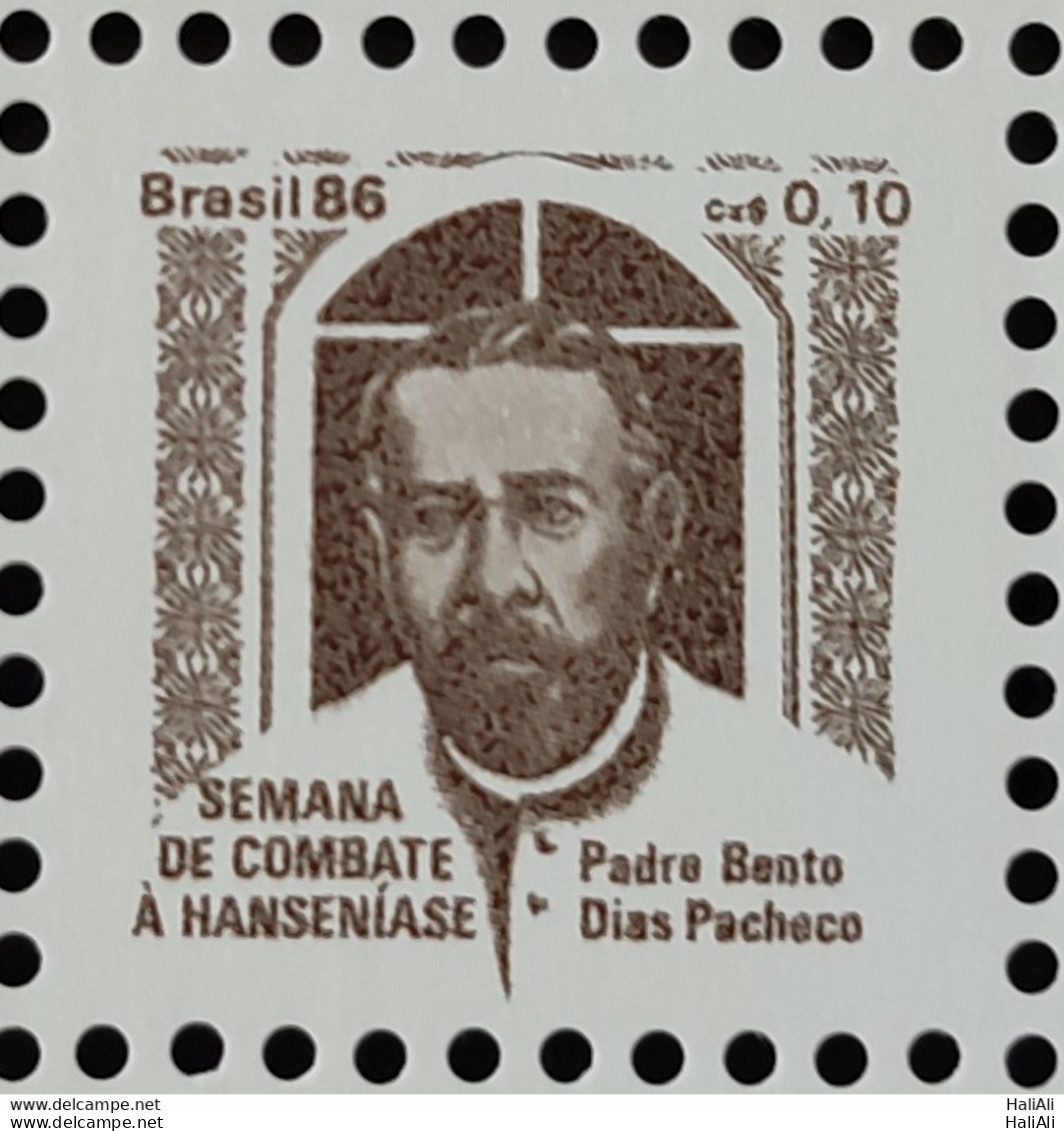 C 1538 Brazil Stamp Combat Against Hansen Hanseniasse Health Father Bento Religion 1986.jpg - Unused Stamps