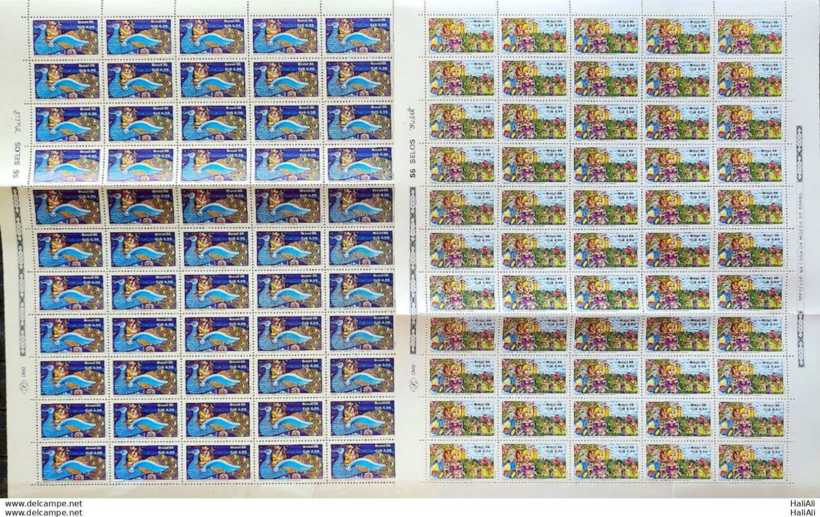 C 1534 Brazil Stamp Lubrapex Philately Postal Service 1986 Sheet Complete Series - Ungebraucht