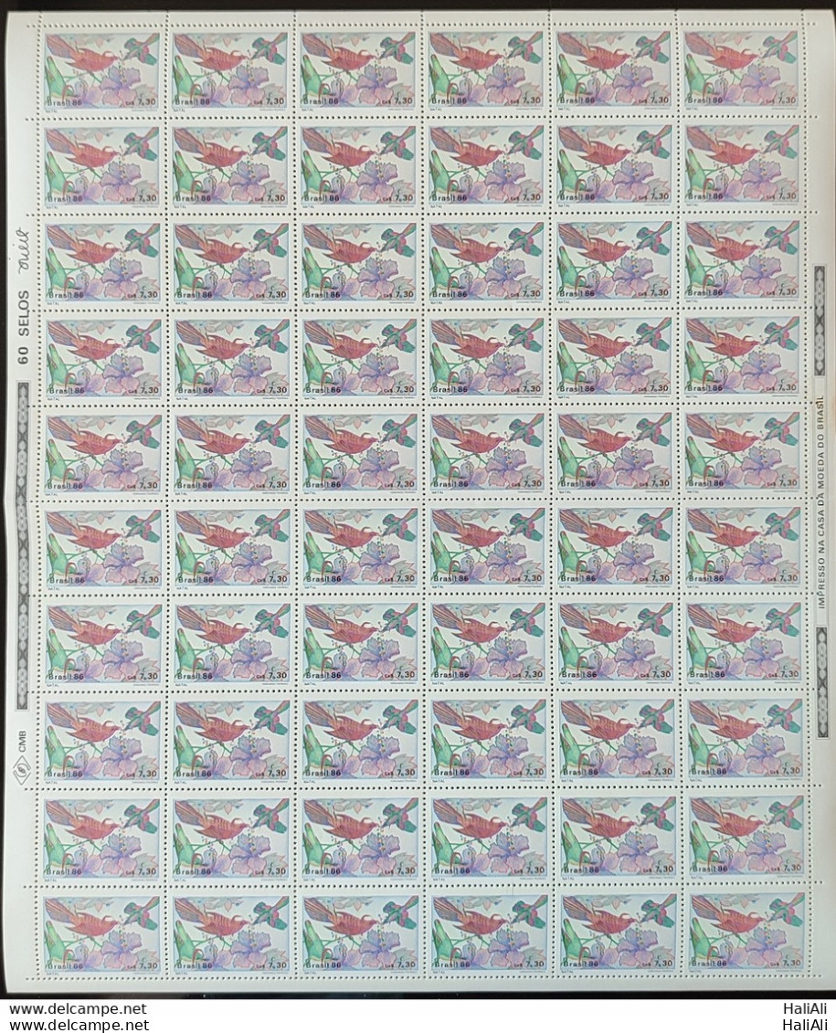 C 1532 Brazil Stamp Christmas Religion Birds 1986 Sheet.jpg - Ungebraucht