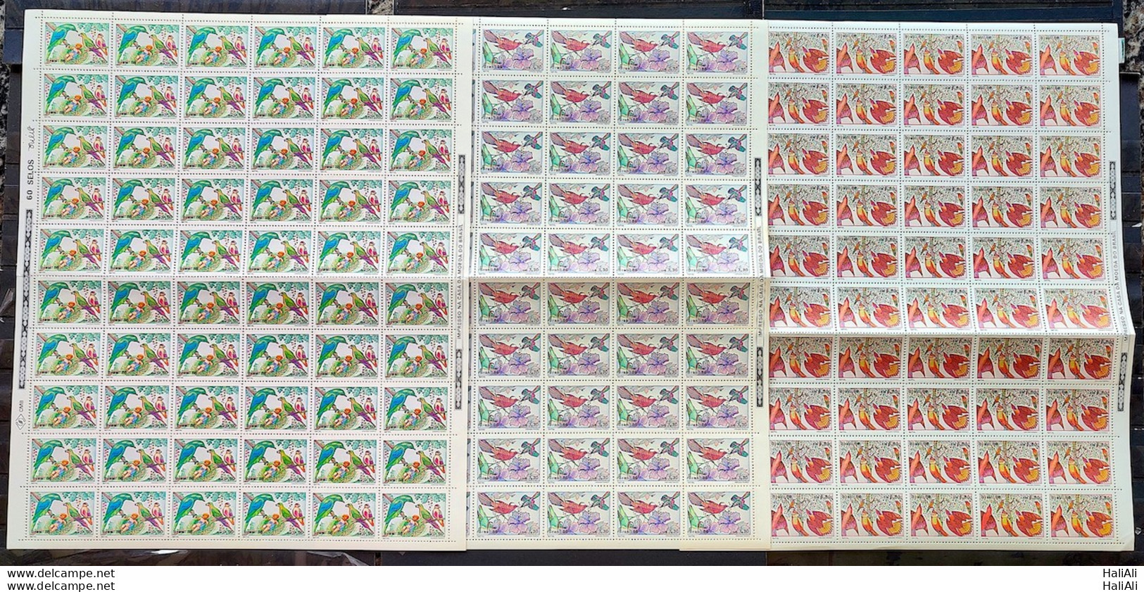 C 1530 Brazil Stamp Christmas Religion Birds 1986 Sheet Complete Series - Ungebraucht