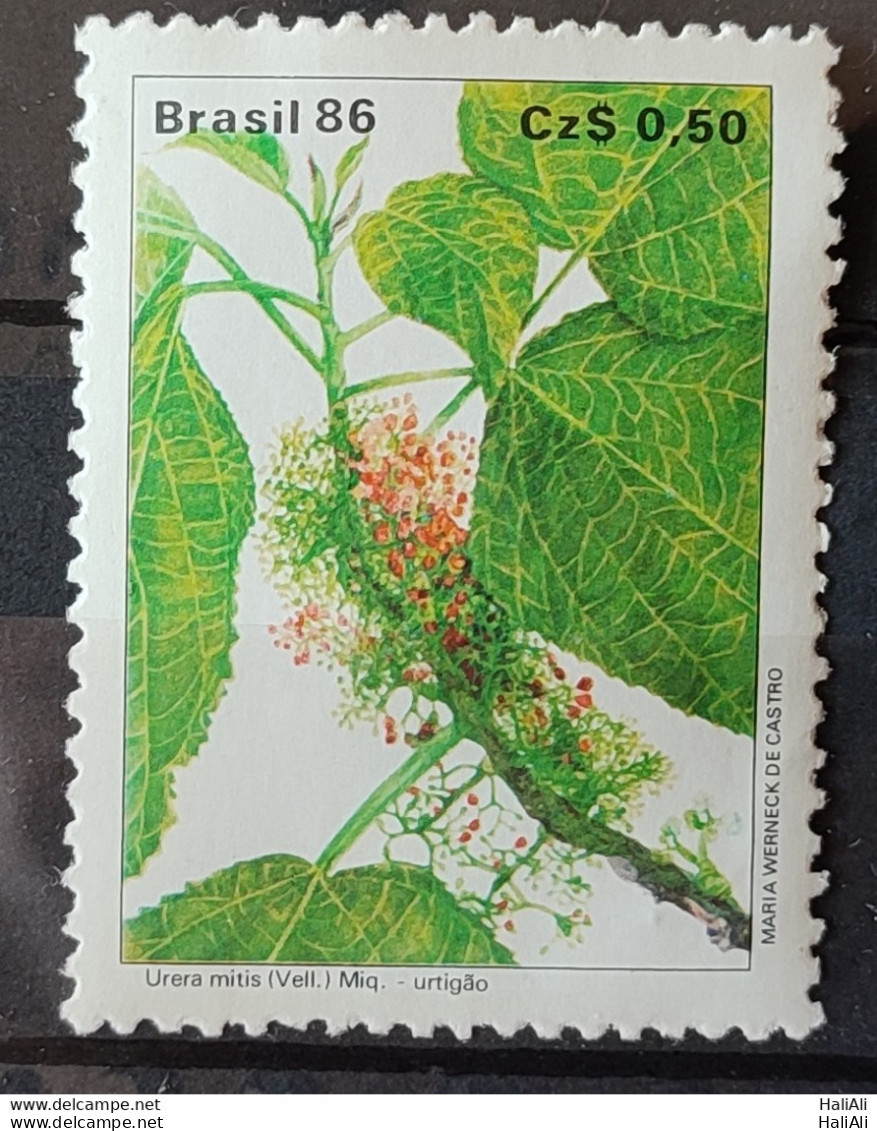 C 1523 Brazil Stamp Flora Flowers Urticao Preservation 1986.jpg - Unused Stamps