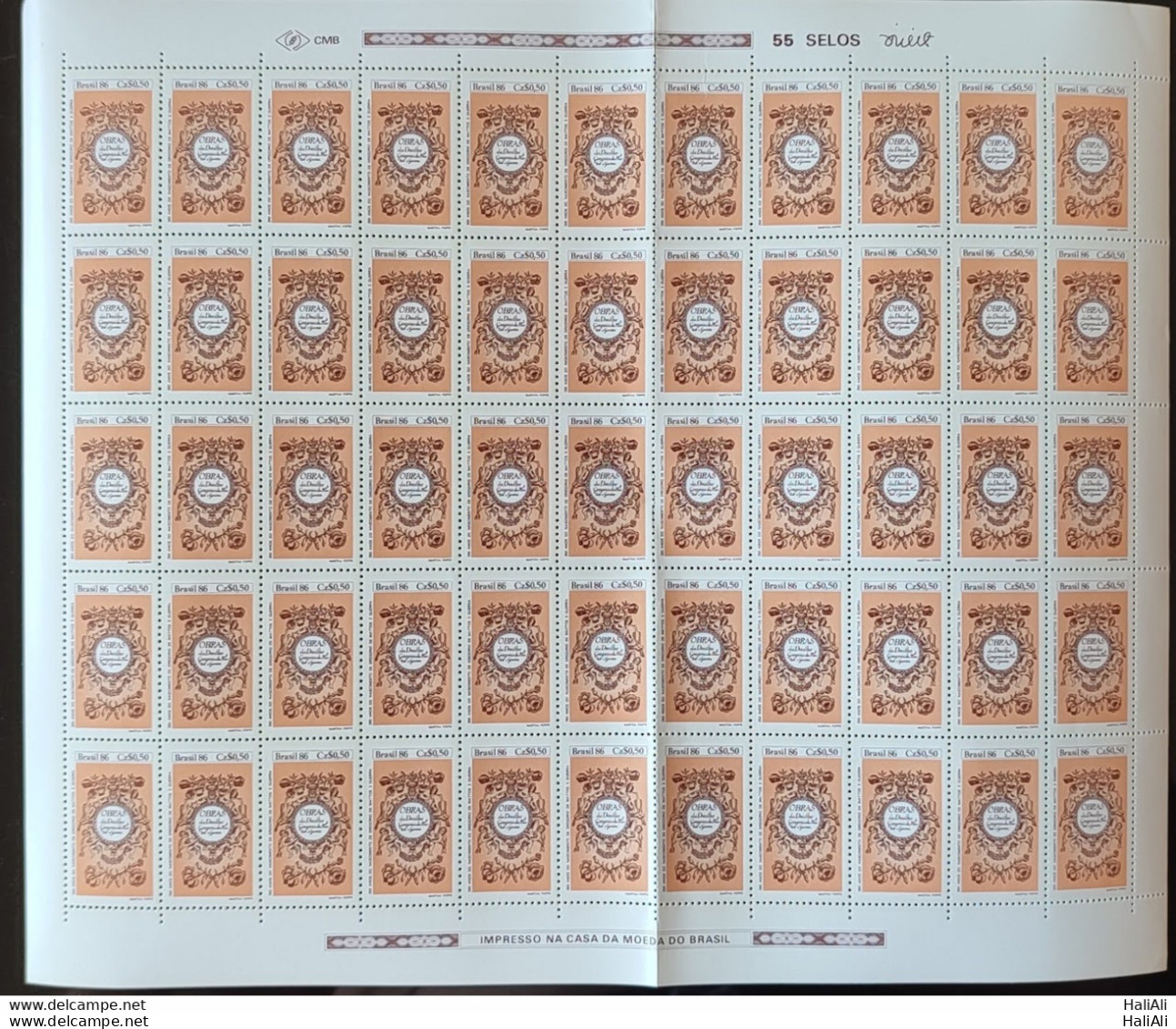 C 1527 Brazil Stamp Book Day Literature Gregorio De Mattos Guerra 1986 Sheet.jpg - Nuovi