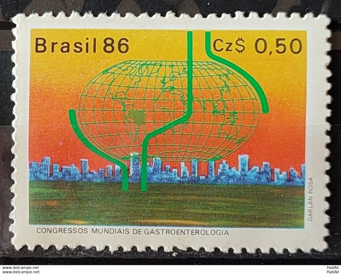 C 1520 Brazil Stamp Congress Of Gastroenterology Health 1986.jpg - Nuovi