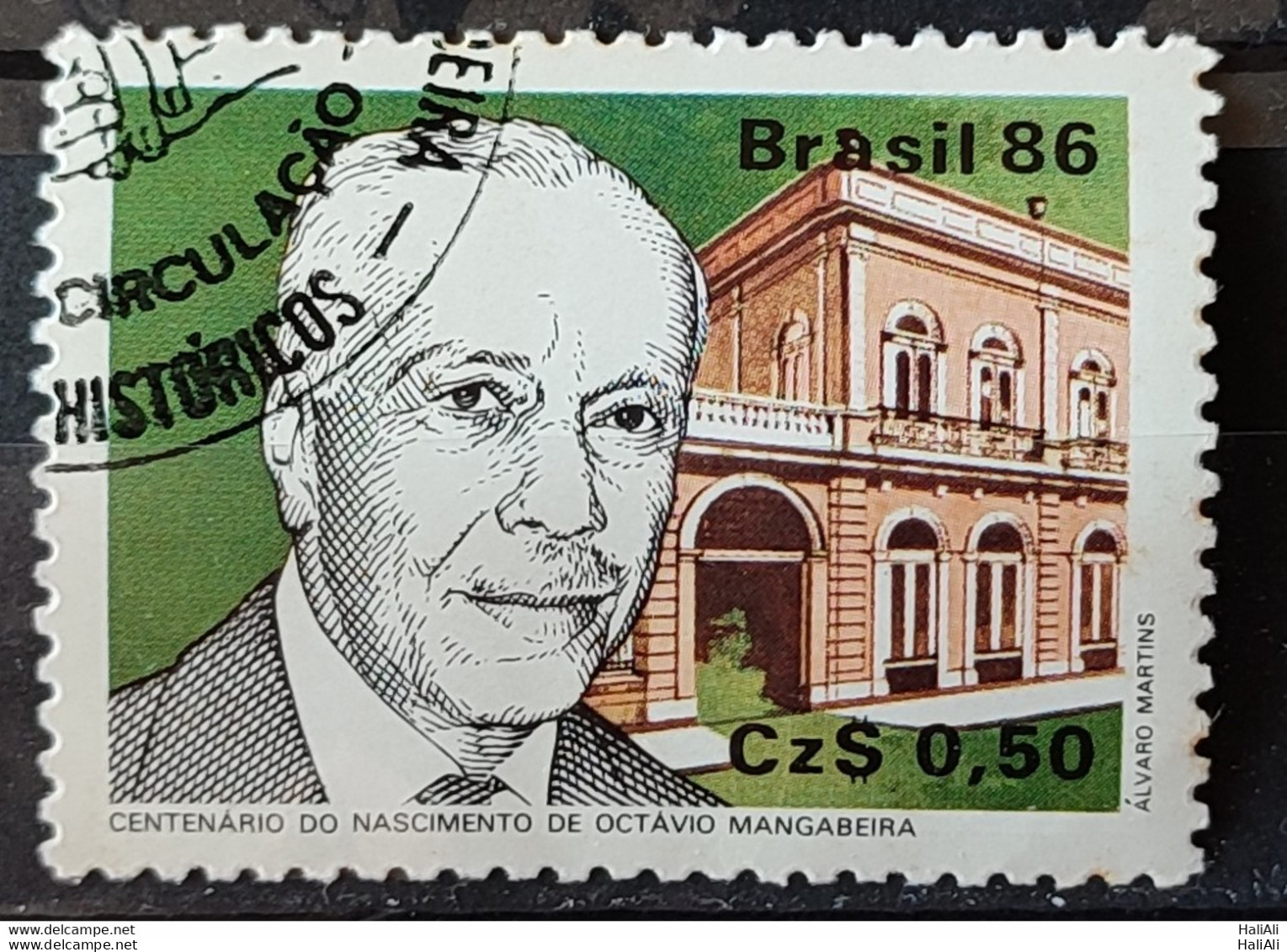 C 1519 Brazil Stamp Octavio Mangabeira Politics 1986 Circulated 2.jpg - Gebraucht