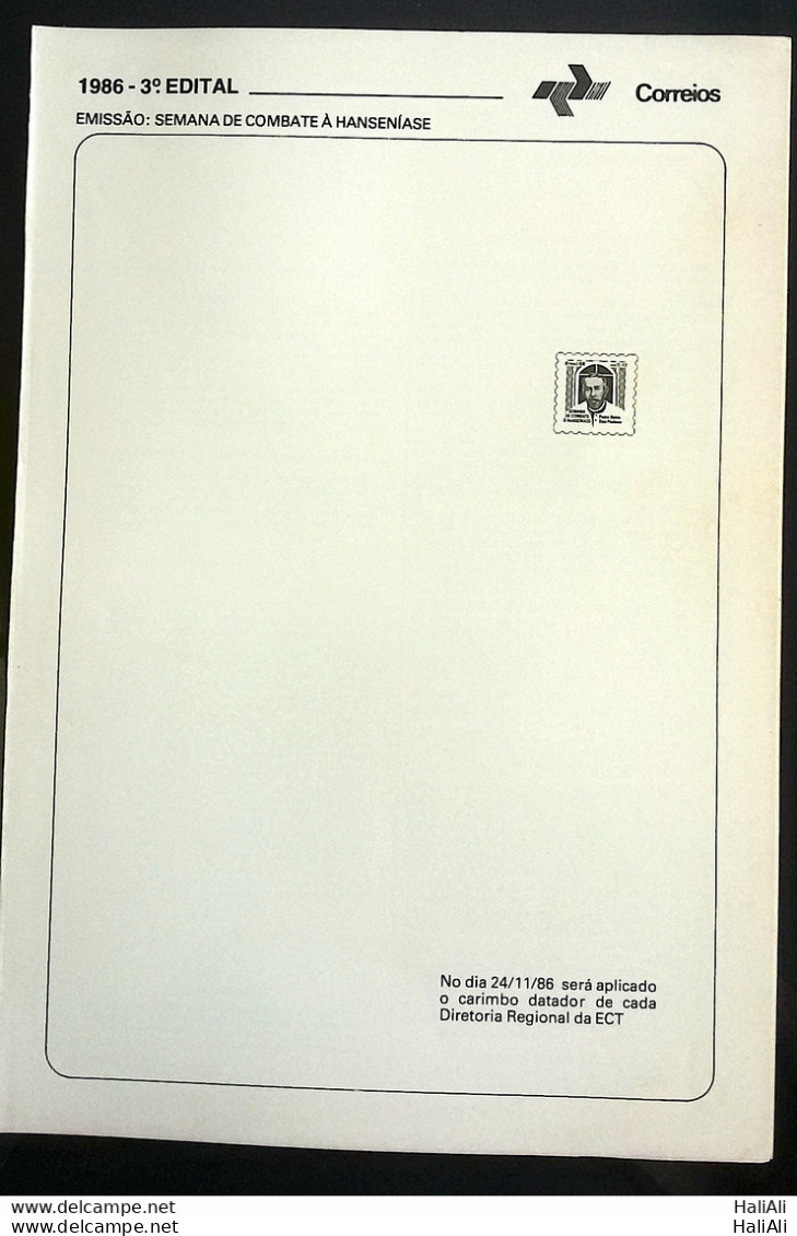 Brochure Brazil Edital 1986 03 Hanseniasis Health Without Stamp - Briefe U. Dokumente