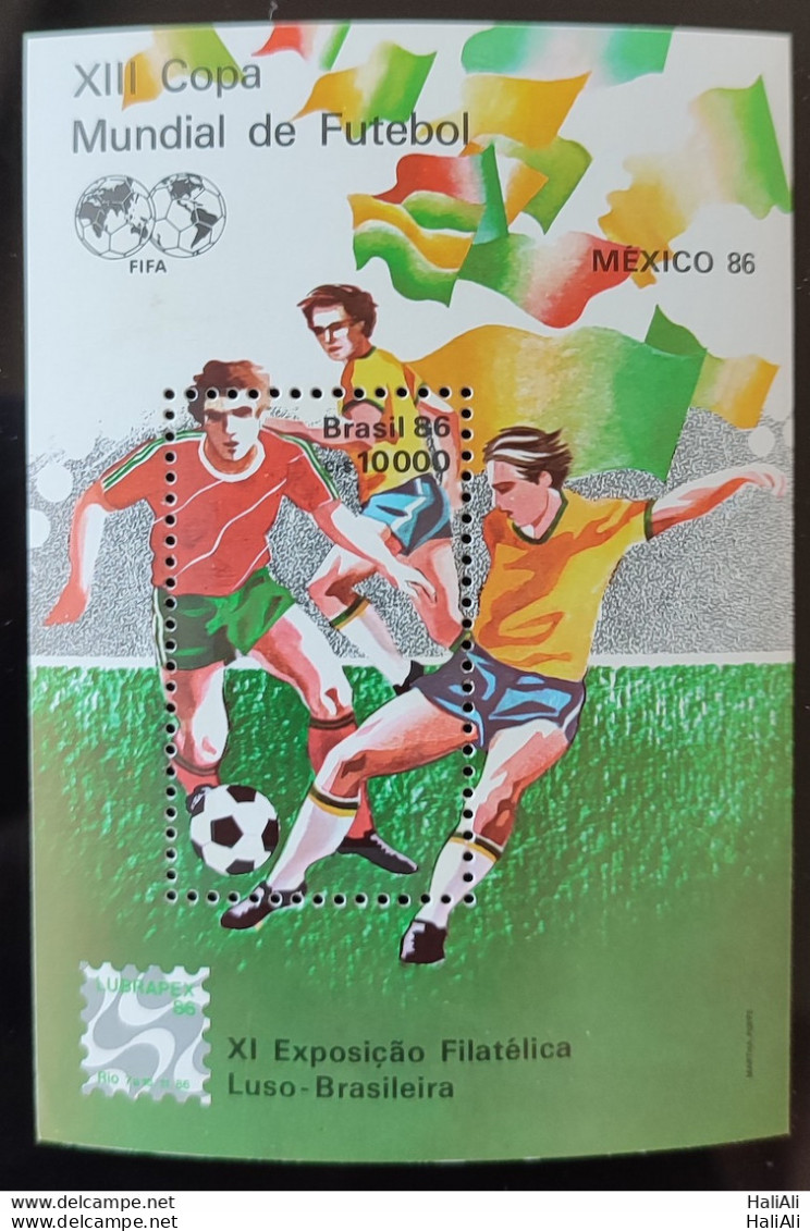 B 71 Brazil Stamp Mexico Soccer World Cup 1986.jpg - Ongebruikt