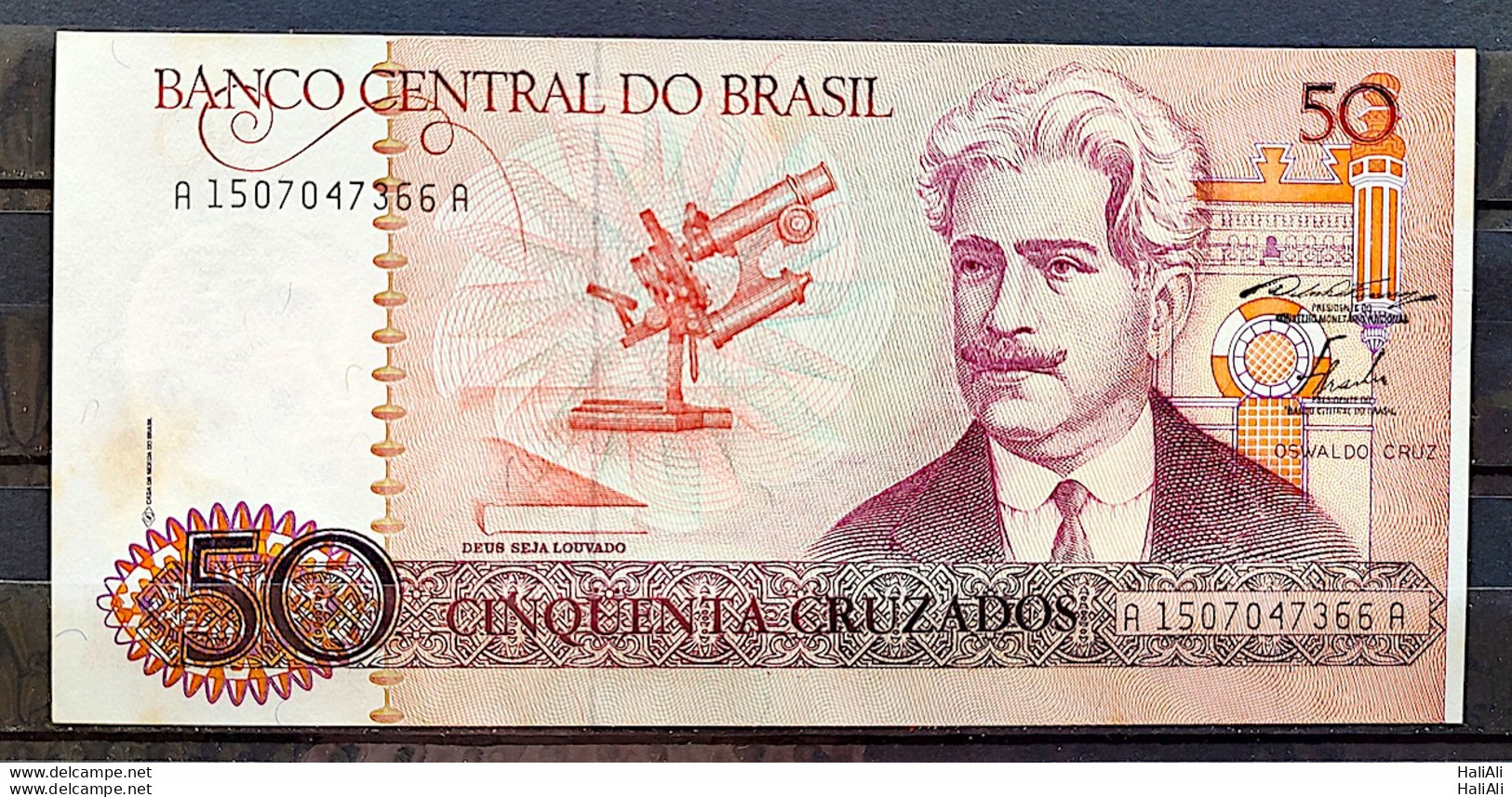Brazil Banknote C 182 50 Cruzados Oswaldo Cruz Institute Science 1986 UNC 7366 - Brésil