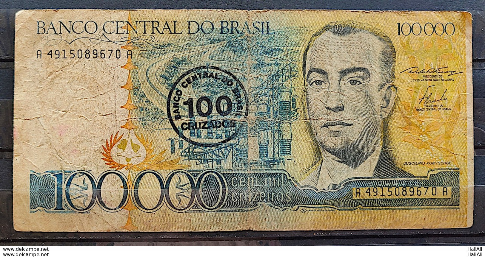 Brazil Banknote C 179 100 Cruzados Juscelino Kubistchek Brasilia 1986 MBC 9670 - Brasil