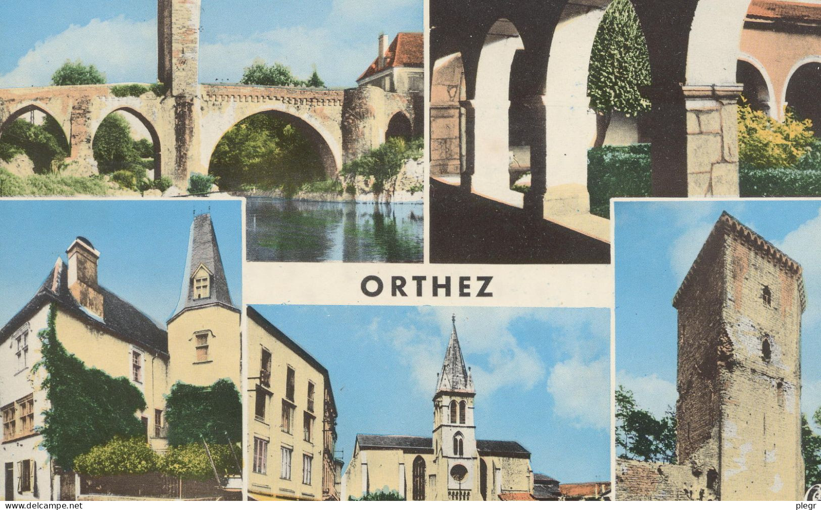 0-64430 02 01 - ORTHEZ - MULTIVUES (PONT VIEUX, CLOÎTRE, MAISON DE JEANNE D'ALBRET, EGLISE ST PIERRE, TOUR MONCADE) - Orthez
