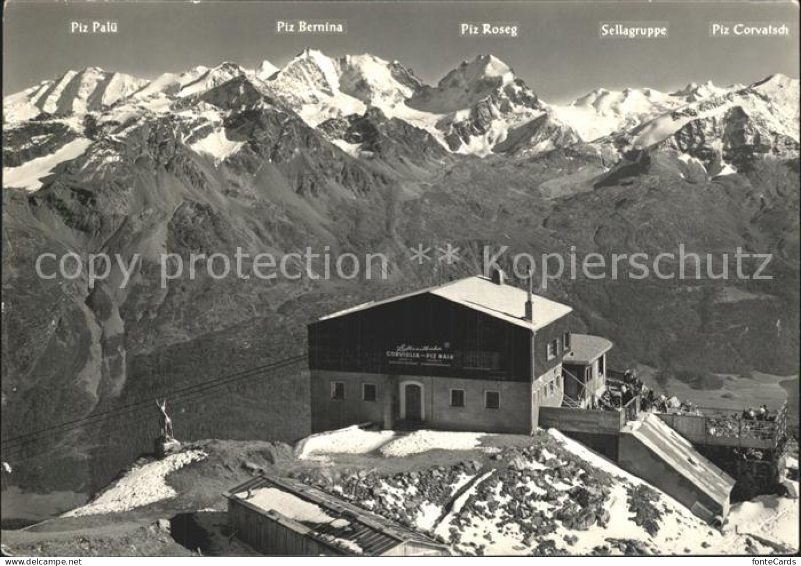 12385680 St Moritz GR Endstation Der Luftseilbahn Corviglia Piz Nair Mit Bernina - Other & Unclassified