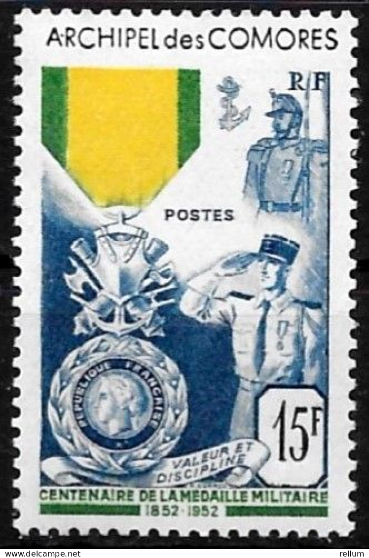 Comores 1952 - Yvert N° 12 - Michel N° 35 ** - Nuevos