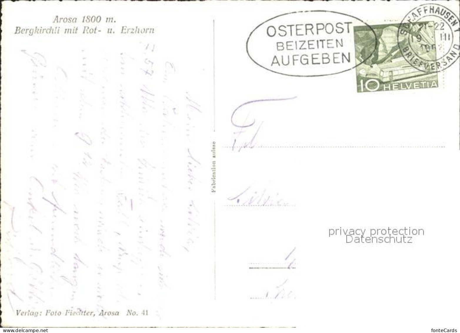 12381692 Arosa GR Bergkirchli Rothorn Erzhorn Arosa - Autres & Non Classés