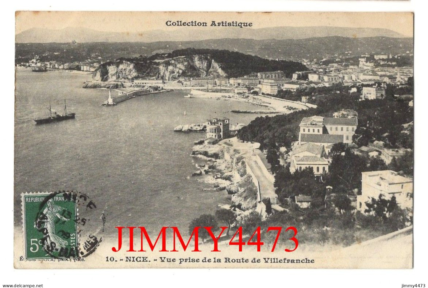 CPA - NICE En 1909 - Vue Prise De La Route De Villefranche - N° 10 - Edit. GILETTA Frères Nice - Scènes Du Vieux-Nice