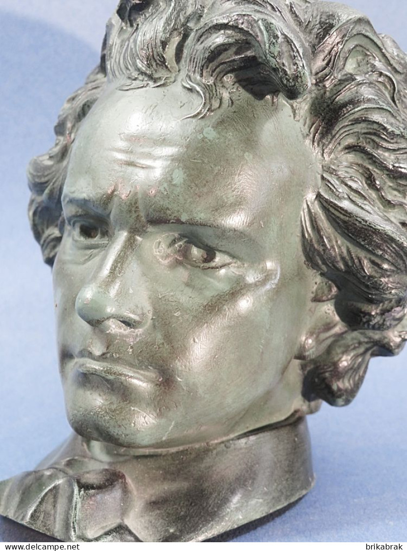 ° TETE BEETHOVEN EN METAL @ Musique Compositeur Statue Musicien - Metall