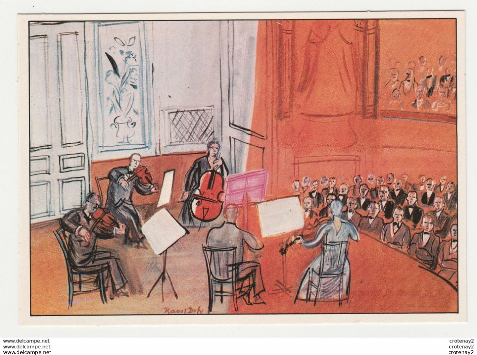 Peintre Tableaux LE CONCERT ORANGE Par Raoul DUFY Né Au Havre En 1877 Mort à Forcalquier En 1953 VOIR DOS - Malerei & Gemälde