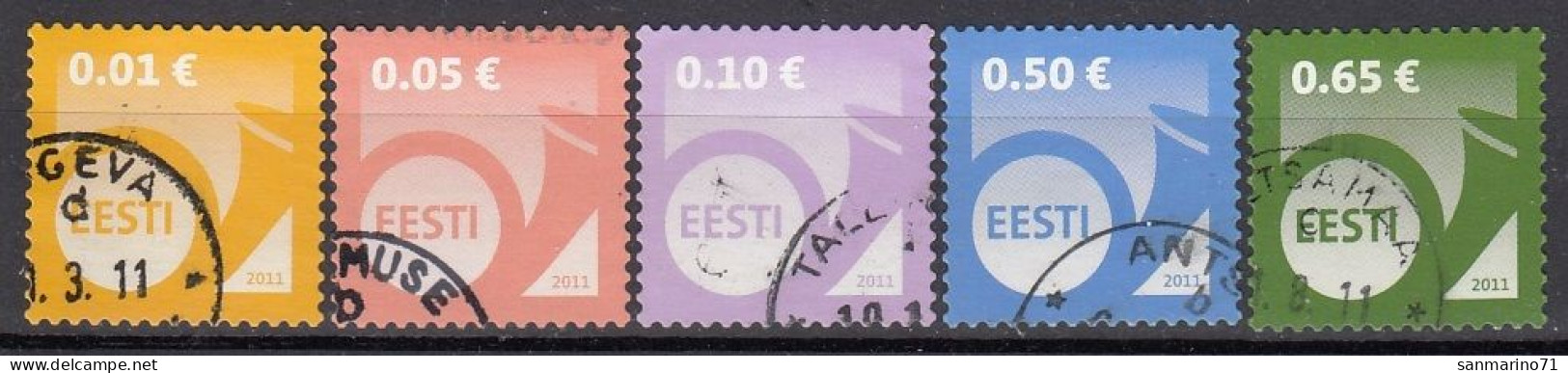 ESTONIA 682-686,used,falc Hinged - Ohne Zuordnung