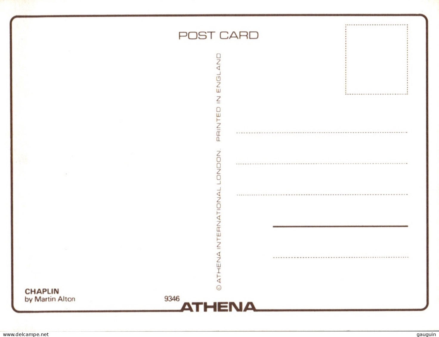 CPM - Illustration Martin ALTON - C.CHAPLIN - Edition Athena - Autres & Non Classés