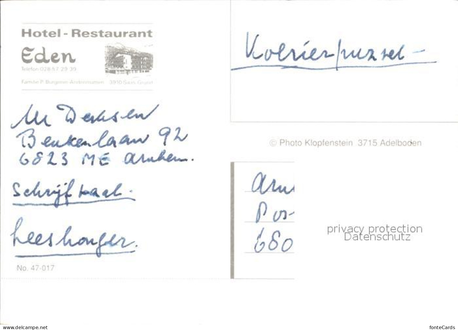 12379511 Saas Grund Hotel Restaurant Eden Saas-Grund - Other & Unclassified