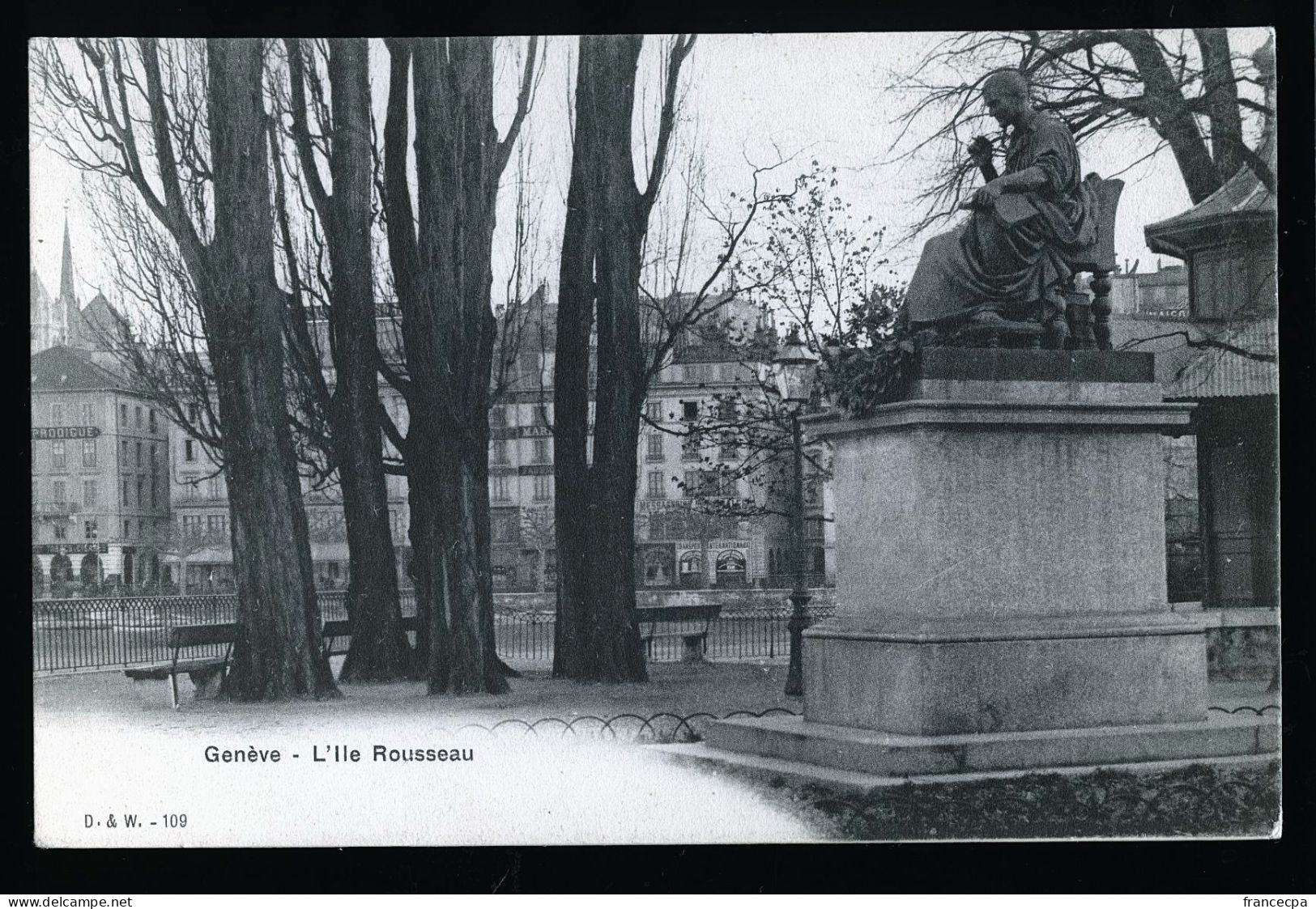14590 - SUISSE - GENEVE - L'Ile Rousseau - Sonstige & Ohne Zuordnung