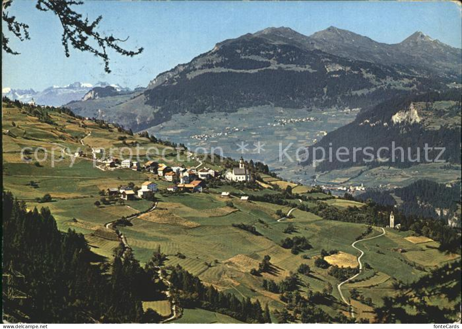 12379308 Mon Panorama Blick Gegen Alvaschein Obervaz Und Staetzerhorn Mon - Autres & Non Classés